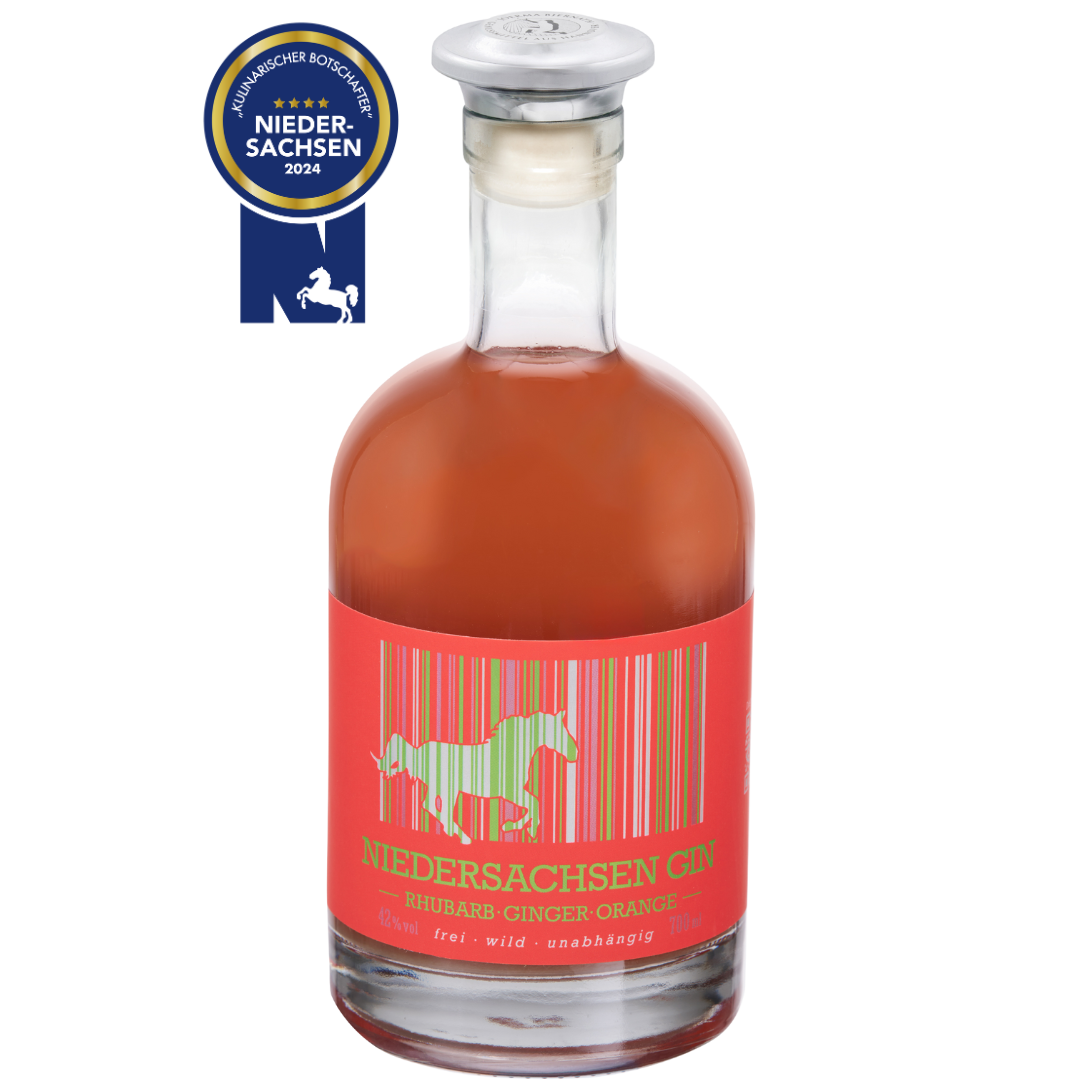 33 • NIEDERSACHSEN GIN RHUBARB·GINGER·ORANGE • 0,7l • 42% vol.