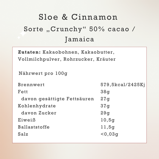 Hannover Gin Schokolade Sloe & Cinnamon • 50g